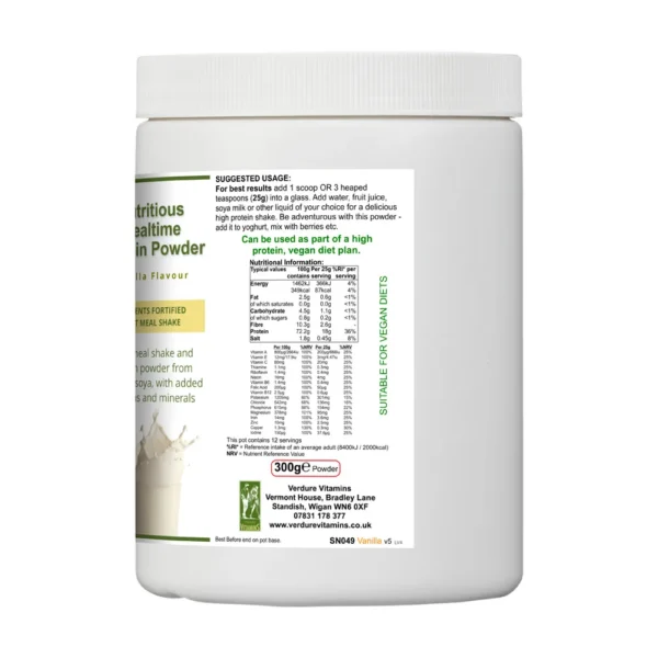 Nutritious Mealtime Protein Powder Vanilla Flavour for Men & Women