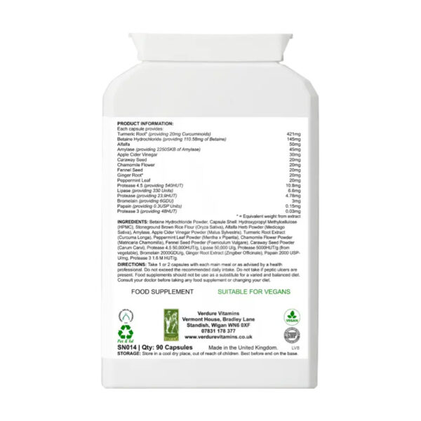 Verdure Digest Enzyme - 90 Capsules